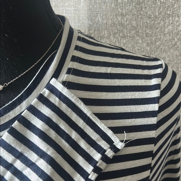 Splendid Black and White Fitted Long Sleeve Tee - Picture 3 of 4